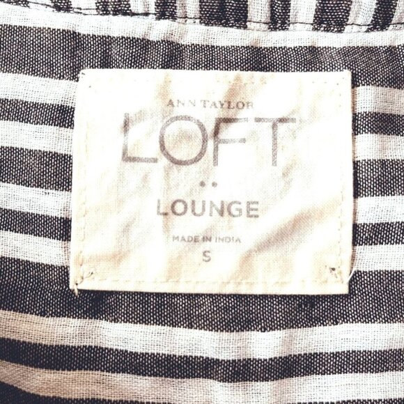 Ann Taylor Loft Lounge Shift Dress Size S Sleeveless Knee Length Stripe - Picture 7 of 8